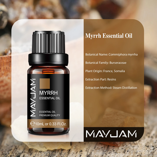 10ML Myrrh Camphor Thyme Vetiver Cypress Cajeput Essential Oil for Humidifier Diffuser Burner Making Scented Candle