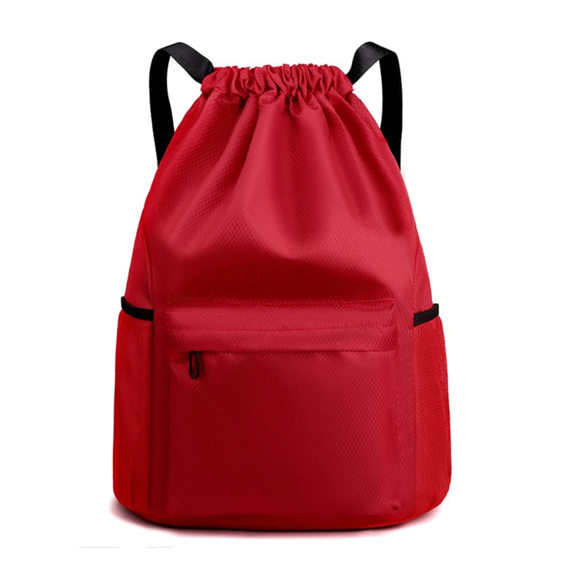 Men/Women Drawstring Pocket Backpack 2023 New Nylon Waterproof Backpack Large Capacity Drawstring Travel Bag Fitness Sports Bag