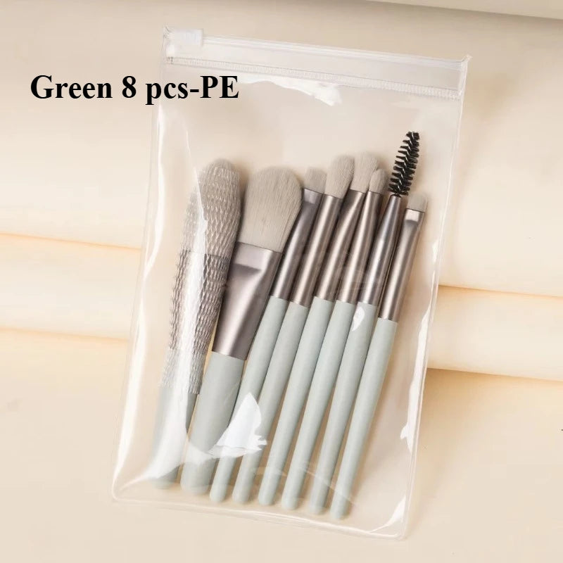 8Pcs Eyeshadow Portable Makeup Brushes Set Soft Fluffy Brushes Blush Powder Shadow Foundation Blending Concealer Make up Tool