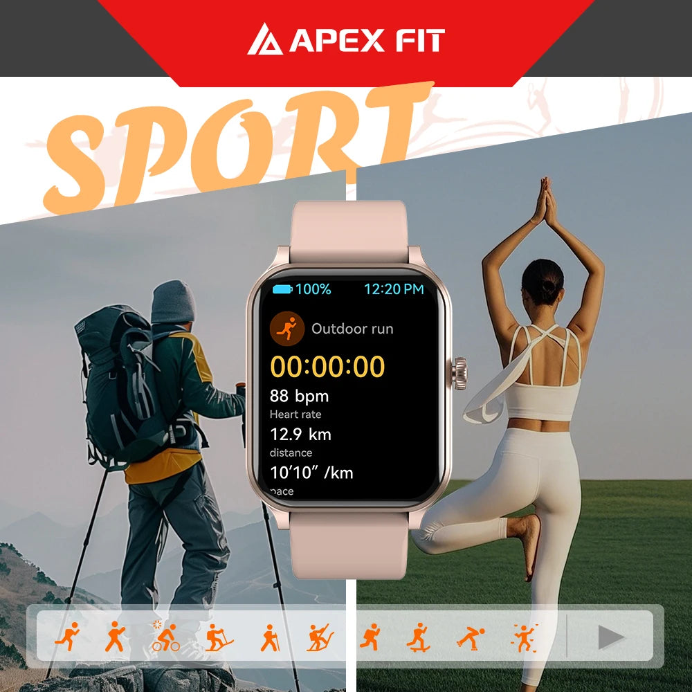 New IP68 Waterproof 2024 Smart Watch with BT Calling Health Monitor Men Women for Ios Andriod