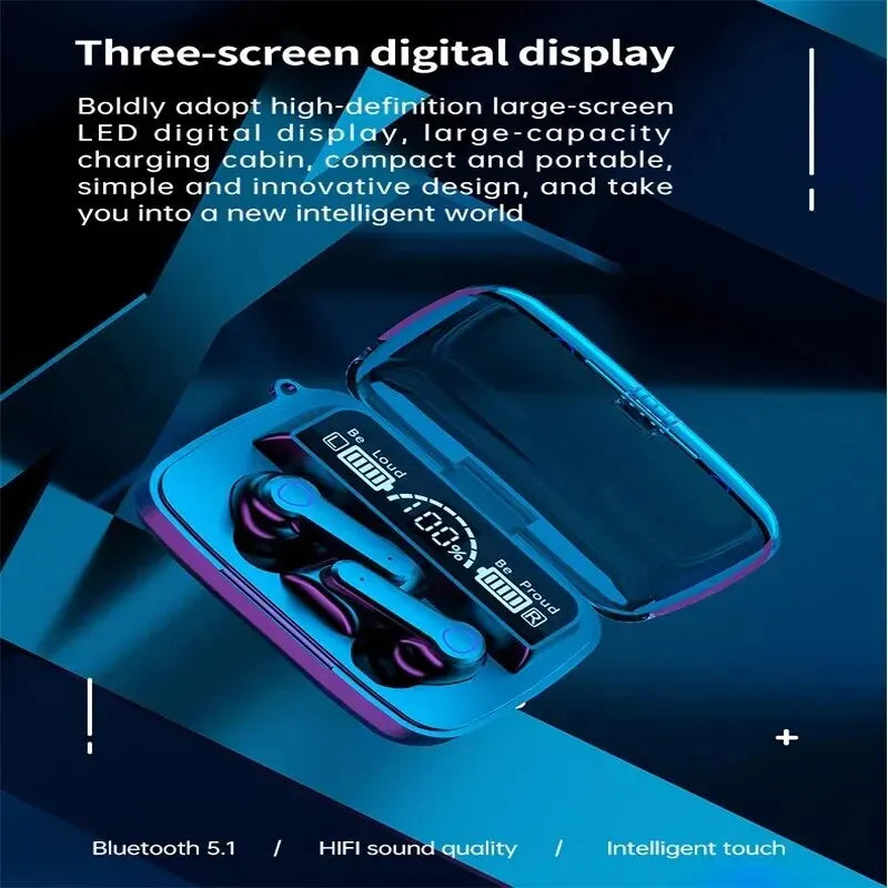 M19 Bluetooth Headset Wireless Tws Gaming Support Noise-Cancelling Touch In-Ear Mini Emergency Power Bank Headset