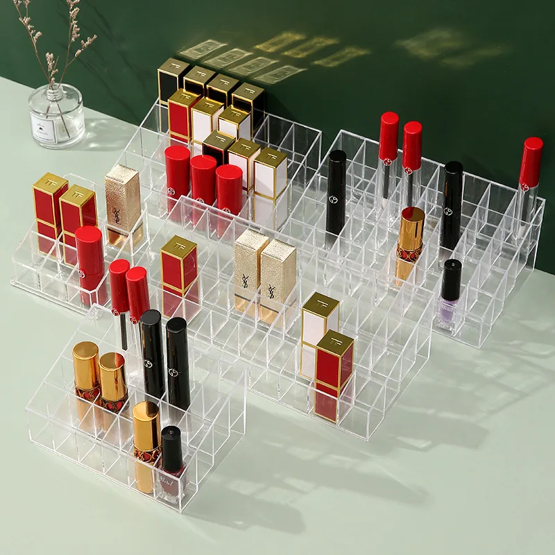 Transparent Arylic Trapezoid Lipstick Holder Cosmetic Organizer/Display/Holder Organizer Stand