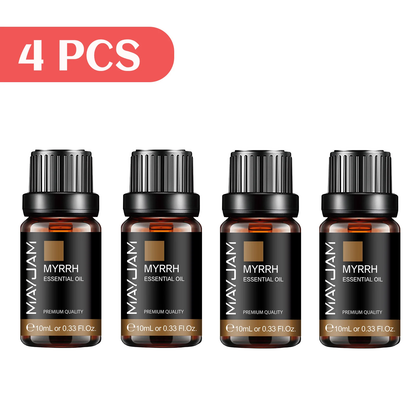10ML Myrrh Camphor Thyme Vetiver Cypress Cajeput Essential Oil for Humidifier Diffuser Burner Making Scented Candle