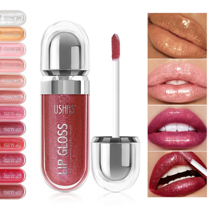 12 Colors Glitter Lip Gloss Long Lasting Diamond Pearlescent Metallic Liquid Lipstick Moisturizing Lip Glaze Woman Makeup