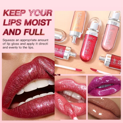 12 Colors Glitter Lip Gloss Long Lasting Diamond Pearlescent Metallic Liquid Lipstick Moisturizing Lip Glaze Woman Makeup