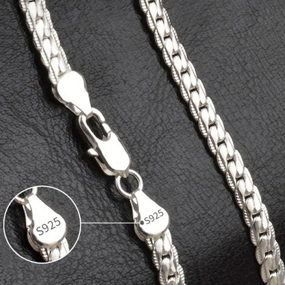 18K Gold/Silver Color 6Mm Full Sideways Necklace 8/18/20/24 Inch Chain for Woman Men Fashion Wedding Engagement Jewelry