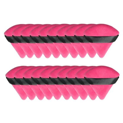 1/2/10/20Pcs Triangle Velvet Powder Puff Pizza Flours Mini Face Makeup Sponge Cosmetics Washable Lightweight Makeup Tool