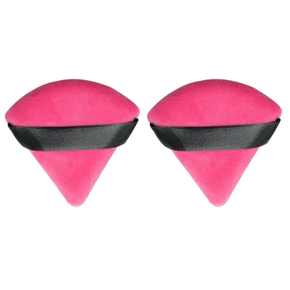 1/2/10/20Pcs Triangle Velvet Powder Puff Pizza Flours Mini Face Makeup Sponge Cosmetics Washable Lightweight Makeup Tool