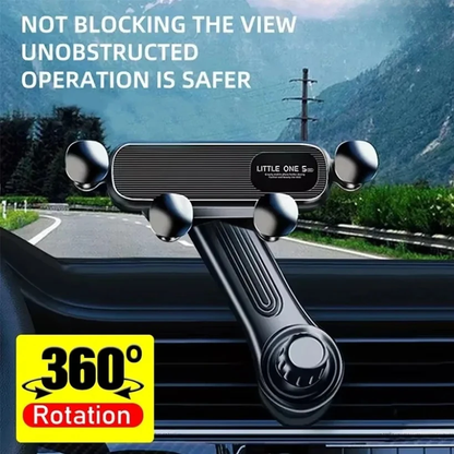 360 Rotation Gravity Car Phone Holder Air Vent Clip Navigation GPS Stand Telescopic Air Outlet Support for 4.7-7 Inch Cellphone