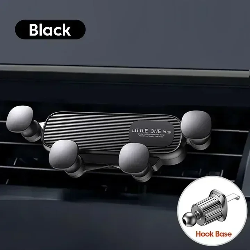 360 Rotation Gravity Car Phone Holder Air Vent Clip Navigation GPS Stand Telescopic Air Outlet Support for 4.7-7 Inch Cellphone