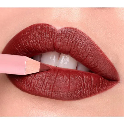 12New Color Matte Lipliner Pencil Waterproof Plumping Stain Lipstick Natural Nude Pink Lip Liner Pro Outline Lips Contour Makeup