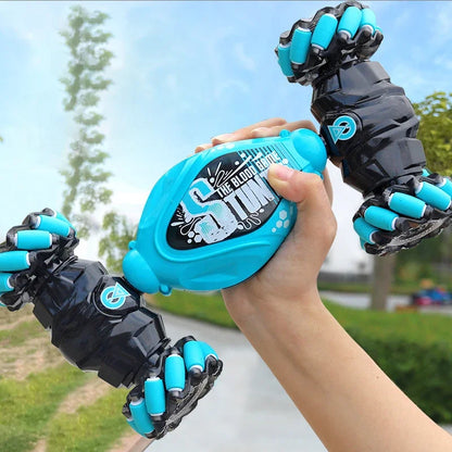 4WD RC Drift Car with Music Led Lights 2.4G Gesture Radio Remote Control Spray Stunt Car 360° Rotating Climbing Car Toys Gifts