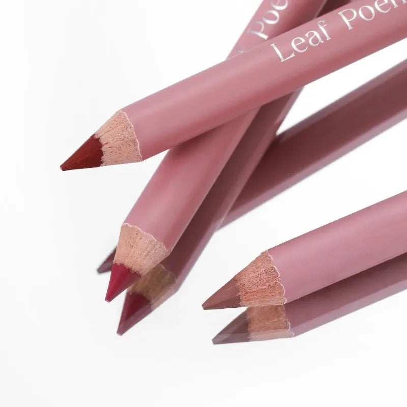 12New Color Matte Lipliner Pencil Waterproof Plumping Stain Lipstick Natural Nude Pink Lip Liner Pro Outline Lips Contour Makeup