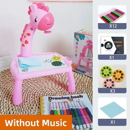 Children Led Projector Drawing Table Toy Painting Set Table Educational Board Learning Tools Painting Toys for Children
