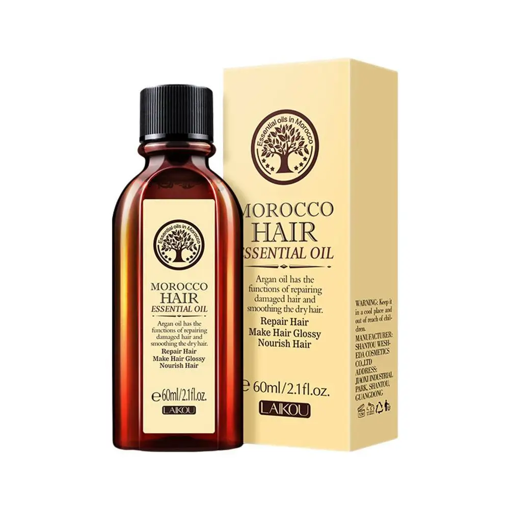 New Morocco Argan Oil Hair Care Keratin Nourishing Non-Greasy Plant-Extracted Ingredient Multi-Functional Essential 60Ml
