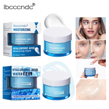 Hyaluronic Acid Hydrating Water Gel/Moisturizing Facial Cream Daily Face Moisturizer for Dry Skin Improve Dryness 50G