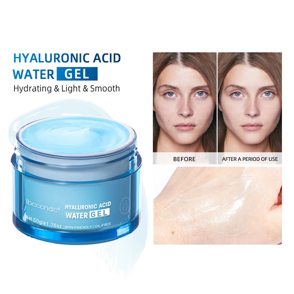 Hyaluronic Acid Hydrating Water Gel/Moisturizing Facial Cream Daily Face Moisturizer for Dry Skin Improve Dryness 50G