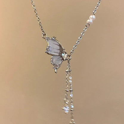 2025 New Women'S Pearl Necklace Kpop Gold Color Beads Pendant Necklaces Goth Double Layer Chain Choker for Women Fashion Jewelry
