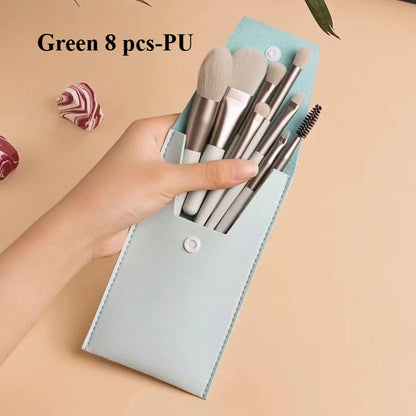 8Pcs Eyeshadow Portable Makeup Brushes Set Soft Fluffy Brushes Blush Powder Shadow Foundation Blending Concealer Make up Tool