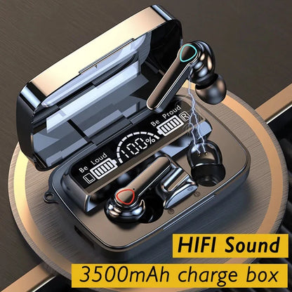 M19 Bluetooth Wireless Headset 5.3 Bluetooth Earphones IPX5 Waterproof Headsets with Mic Hifi Stereo Music Earbuds for All Phone