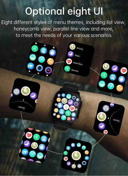 2025 T900 Ultra 2 Smart Watch Men 49Mm Series 8 2.3 "AMOLED Screen NFC Compass Waterproof for Apple Watch IWO Ultra 8 Smartwatch