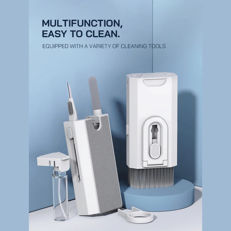 8 In1 Cleaning Kit Computer Keyboard Cleaner Brush Earphones Cleaning Pen for Airpods Headset Phone Cleaning Tools Keycap Puller