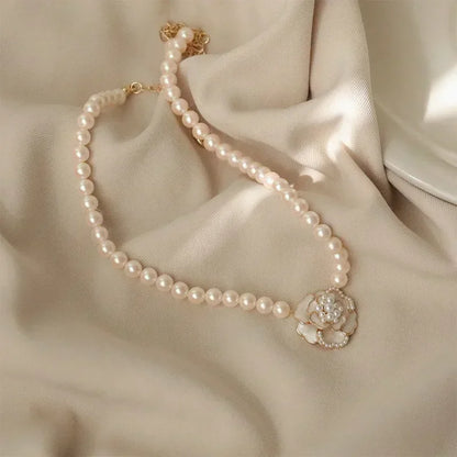 2025 New Women'S Pearl Necklace Kpop Gold Color Beads Pendant Necklaces Goth Double Layer Chain Choker for Women Fashion Jewelry