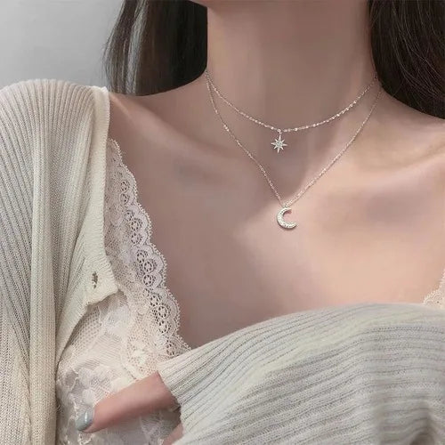 2025 New Women'S Pearl Necklace Kpop Gold Color Beads Pendant Necklaces Goth Double Layer Chain Choker for Women Fashion Jewelry