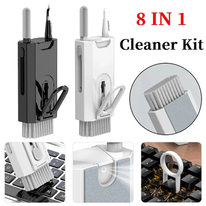 8 in 1 Cleaner Kit Computer Keyboard Cleaner Brush Kit Earphone Cleaning Pen for Airpods Headset Phone Clean Tools Keycap Puller