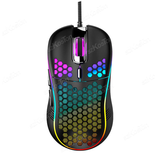 USB Honeycomb Wired Gaming Mouse RGB Backlight Mouses Adjustable DPI Ergonomic Mice for PC Computer Laptop Notebook Macbook