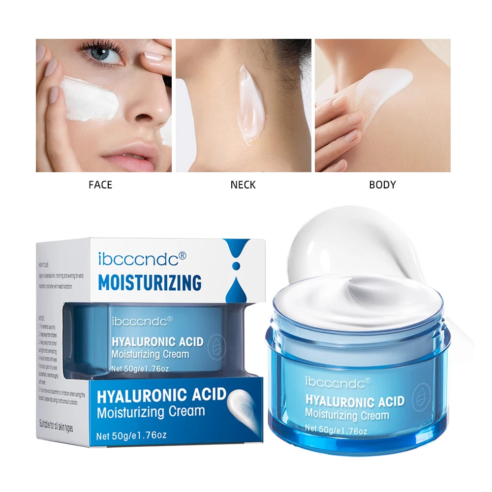 Hyaluronic Acid Hydrating Water Gel/Moisturizing Facial Cream Daily Face Moisturizer for Dry Skin Improve Dryness 50G