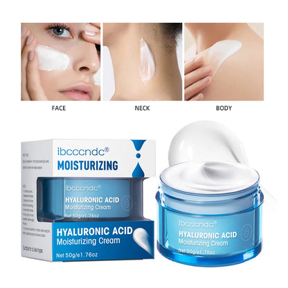 Hyaluronic Acid Hydrating Water Gel/Moisturizing Facial Cream Daily Face Moisturizer for Dry Skin Improve Dryness 50G