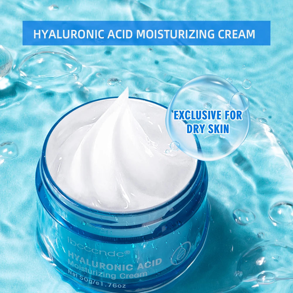 Hyaluronic Acid Hydrating Water Gel/Moisturizing Facial Cream Daily Face Moisturizer for Dry Skin Improve Dryness 50G
