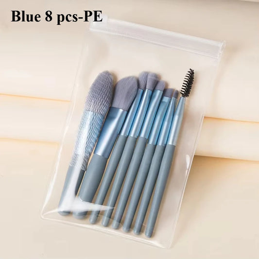8Pcs Eyeshadow Portable Makeup Brushes Set Soft Fluffy Brushes Blush Powder Shadow Foundation Blending Concealer Make up Tool
