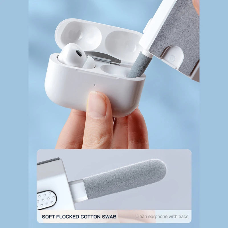 8 In1 Cleaning Kit Computer Keyboard Cleaner Brush Earphones Cleaning Pen for Airpods Headset Phone Cleaning Tools Keycap Puller