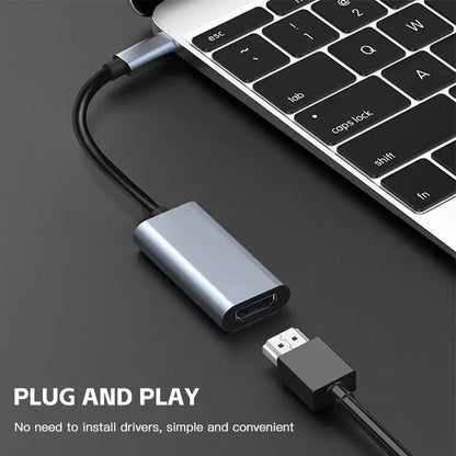 TYPE C to HDTV 4K Adapter USB C USB3.1 Male to HDTV Female Converter Cable for Laptop Tablet TV Macbook