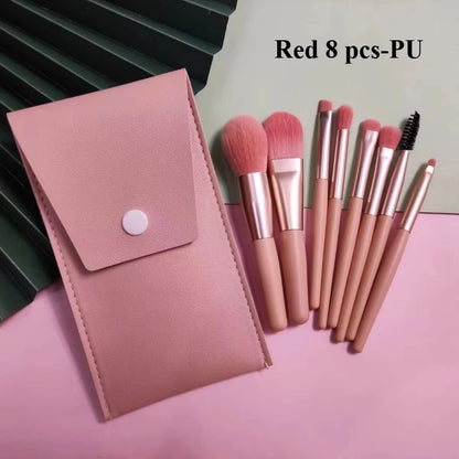 8Pcs Eyeshadow Portable Makeup Brushes Set Soft Fluffy Brushes Blush Powder Shadow Foundation Blending Concealer Make up Tool