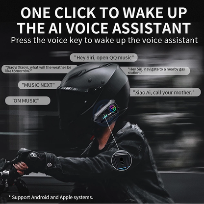 Y10 Bluetooth Motorcycle Helmet Headset Wireless IPX6 Waterproof Noice Reduction Earphone Super Long Standby Handsfree Headphone