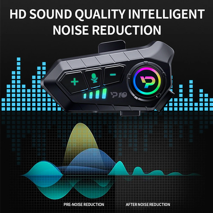 Y10 Bluetooth Motorcycle Helmet Headset Wireless IPX6 Waterproof Noice Reduction Earphone Super Long Standby Handsfree Headphone