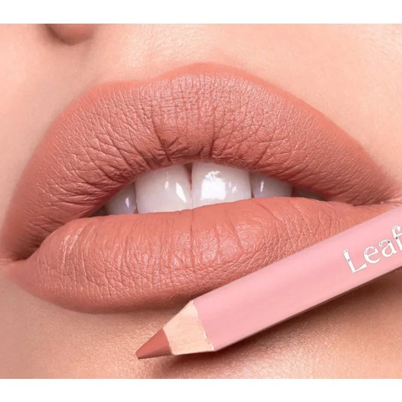 12New Color Matte Lipliner Pencil Waterproof Plumping Stain Lipstick Natural Nude Pink Lip Liner Pro Outline Lips Contour Makeup