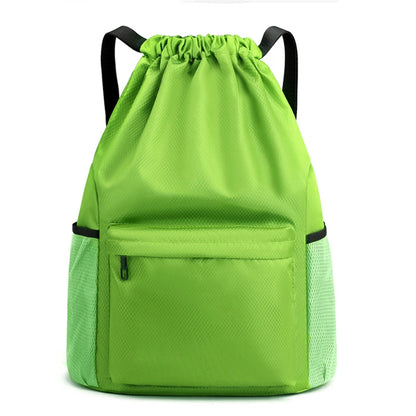 Men/Women Drawstring Pocket Backpack 2023 New Nylon Waterproof Backpack Large Capacity Drawstring Travel Bag Fitness Sports Bag